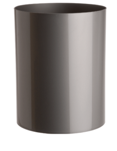 PAPELERA ECOGREEN ALTO BRILLO 100% RECICLADO Y RECICLABLE GRIS 18 LITROS 260X335 MM ARCHIVO 2000 2000 GS