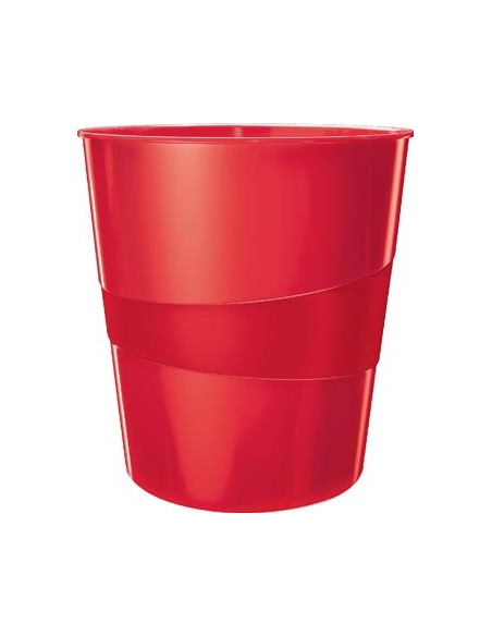 PAPELERA LEITZ WOW CAPACIDAD 15 LITROS ROJO LEITZ 52781026