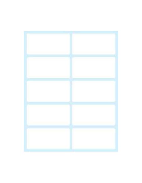 PAQUETE 10 HOJAS ETIQUETAS BLANCAS EN SOBRE-58X28 MM TICO E-5828