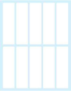 PAQUETE 10 HOJAS ETIQUETAS BLANCAS EN SOBRE-75X21 MM TICO E-7521