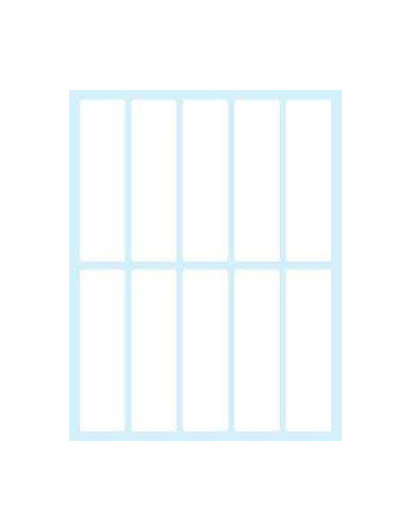 PAQUETE 10 HOJAS ETIQUETAS BLANCAS EN SOBRE-75X21 MM TICO E-7521