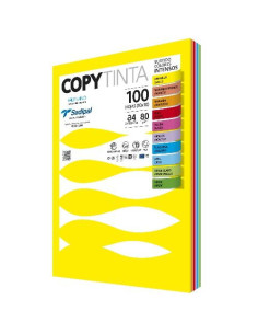 PAQUETE 100 HOJAS A4 80G COLORES SURTIDOS INTENSOS (10 HOJAS X COLOR) FABRIANO 11303