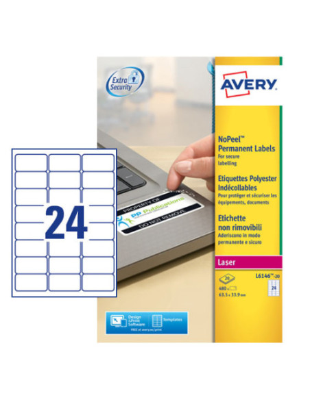 PAQUETE 20 HOJAS ETIQUETAS BLANCAS NO DESPEGABLES-IMPRESORAS LÁSER-63 PAQUETE 20 HOJAS ETIQUETAS BLANCAS NO DESPEGABLES-IMPRESORAS LÁSER-63