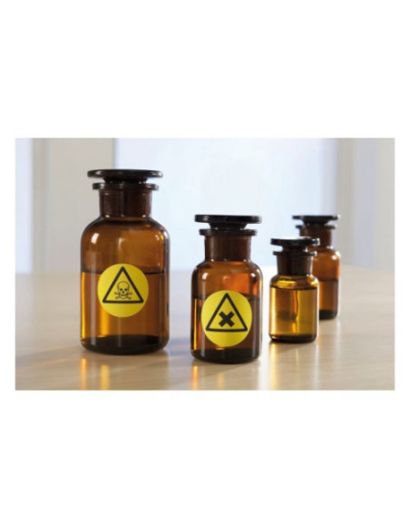 PAQUETE 8 HOJAS ETIQUETAS AMARILLAS DE POLIÉSTER-IMPRESORAS LÁSER-210 X 297 MM AVERY L6111-8