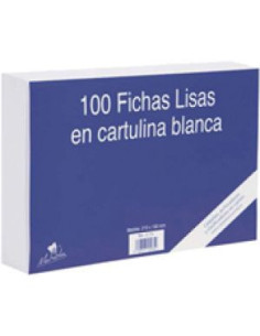 100 FICHAS DE CARTULINA LISA (125X75 MM) Nº 2 MARIOLA 3112L