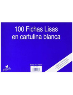 100 FICHAS DE CARTULINA LISA (215X160 MM) Nº. 5 MARIOLA 3115L