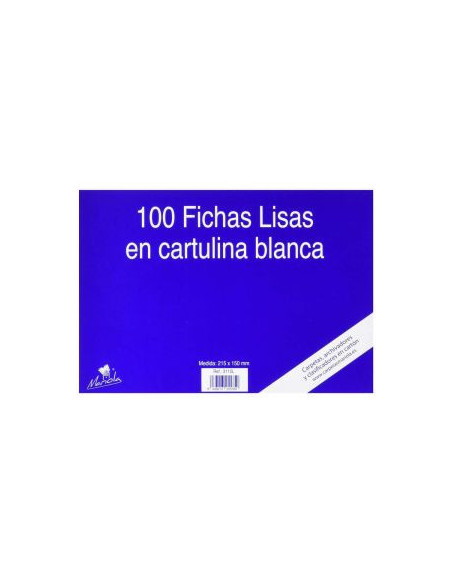 100 FICHAS DE CARTULINA LISA (215X160 MM) Nº. 5 MARIOLA 3115L