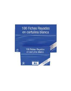 100 FICHAS DE CARTULINA RAYADA (125X75 MM) Nº 2 MARIOLA 3112R