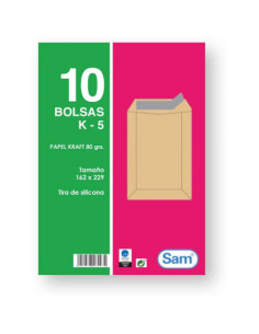PAQUETES DE 10 BOLSAS KRAFT
