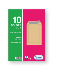 PAQUETES DE 10 BOLSAS KRAFT