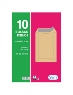PAQUETES DE 10 BOLSAS KRAFT
