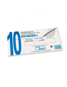 PAQUETES DE 10 SOBRES OPEN TAMAÑO 110X220  90 GRS. SAM 664912
