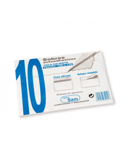 PAQUETES DE 10 SOBRES OPEN TAMAÑO 120X176  90 GRS. SAM 664911 PAQUETES DE 10 SOBRES OPEN TAMAÑO 120X176  90 GRS. SAM 664911