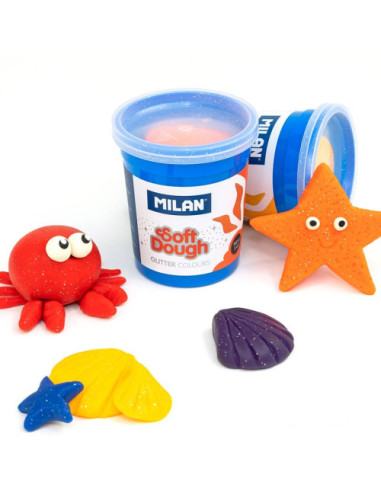 PASTA DE MODELAR GLITTER SOFT DOUGH NUEVO MILAN...