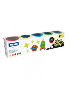 CAJA 5 FRASCOS 142GR NEON SOFT DOUGH NUEVO MILAN 913505N