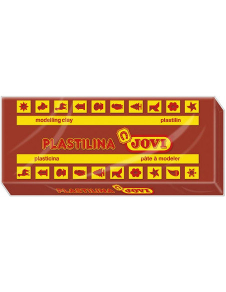 CAJA 15 PASTILLAS PLASTILINA 150 G - MARRÓN JOVI 7109