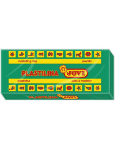 CAJA 15 PASTILLAS PLASTILINA 150 G - VERDE OSCURO JOVI 7111