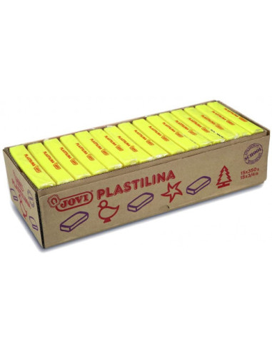 CAJA 15 PASTILLAS PLASTILINA 350 G - AMARILLO JOVI 7202