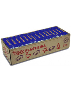 CAJA 15 PASTILLAS PLASTILINA 350 G - AZUL OSCURO JOVI 7213