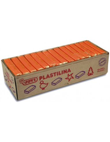 CAJA 15 PASTILLAS PLASTILINA 350 G - NARANJA JOVI 7204