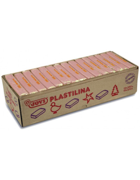 CAJA 15 PASTILLAS PLASTILINA 350 G - ROSA JOVI 7207