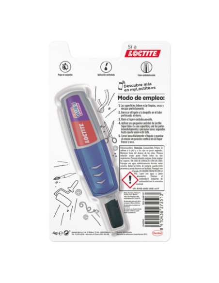 PEGAMENTO SUPER GLUE 3 CREA PEN 4GRS LOCTITE 2646189