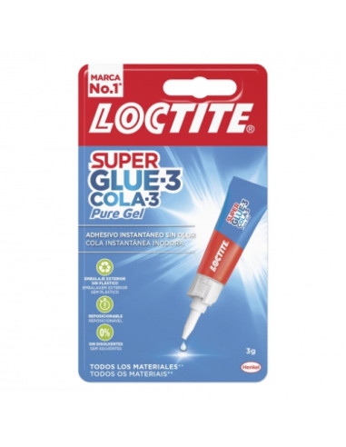 PEGAMENTO SUPER GLUE 3 PURE GEL 3GRS LOCTITE 2640971