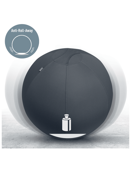 PELOTA ERGONÓMICA PARA SENTARSE BALÓN ACTIVE DE 55CM ANTIDESLIZANTE GRIS OSCURO LEITZ 65410089