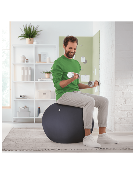 PELOTA ERGONÓMICA PARA SENTARSE BALÓN ACTIVE DE 55CM ANTIDESLIZANTE GRIS OSCURO LEITZ 65410089