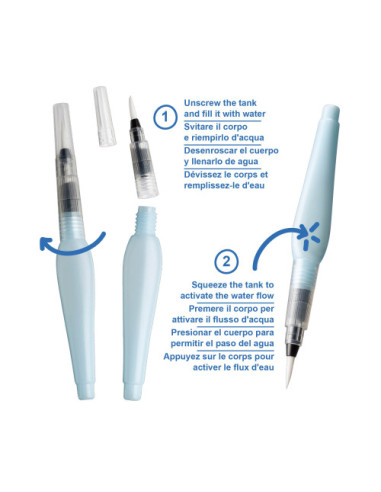 PINCEL ACUARELABE CARIOCA WATER BRUSH 3 UDS