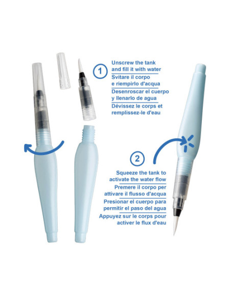 PINCEL ACUARELABE CARIOCA WATER BRUSH 3 UDS