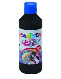 BOTELLA PINTURA ACRILICA 250 ML. NEGRO CARIOCA 40431/02