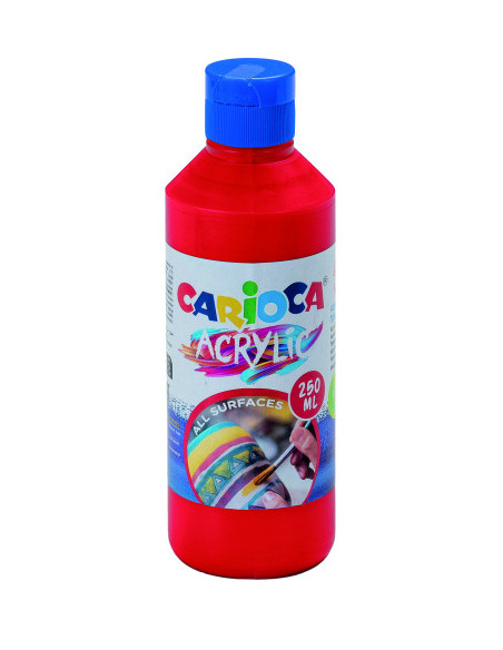 BOTELLA PINTURA ACRILICA 250 ML. ROJO CARIOCA 40431/10