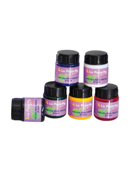 PINTURA PARA CRISTAL AL AGUA CA-01 BLANCO. 25ML LA PAJARITA 188871