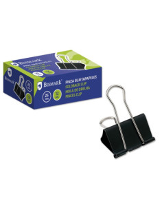 PINZA SUJETAPAPELES 25 MM. PALA ABATIBLE COLOR NEGRO BISMARK 321723