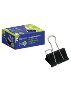 PINZA SUJETAPAPELES 51 MM. PALA ABATIBLE COLOR NEGRO BISMARK 321720