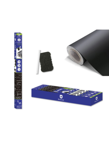 PIZARRA NEGRA ADHESIVA C/ TIZA Y BORRADOR BISMARK 328320