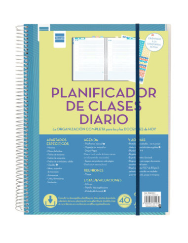 PLANIFICADOR DE CLASES DOCENTE 230X310 1 DÍA PÁGINA (ATEMPORAL) FINOCAM 5341000