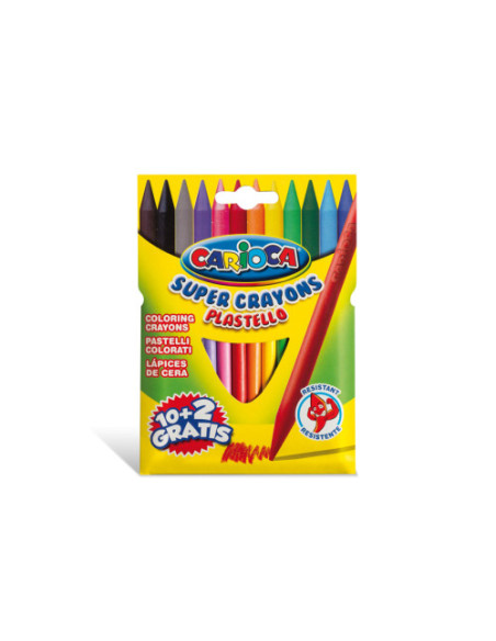 CAJA CARTON 12 PLASTICERAS COLORES SURTIDOS CARIOCA 42711