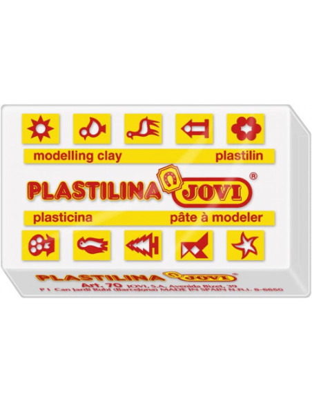 CAJA 30 PASTILLAS PLASTILINA 50 G - BLANCO JOVI 7001