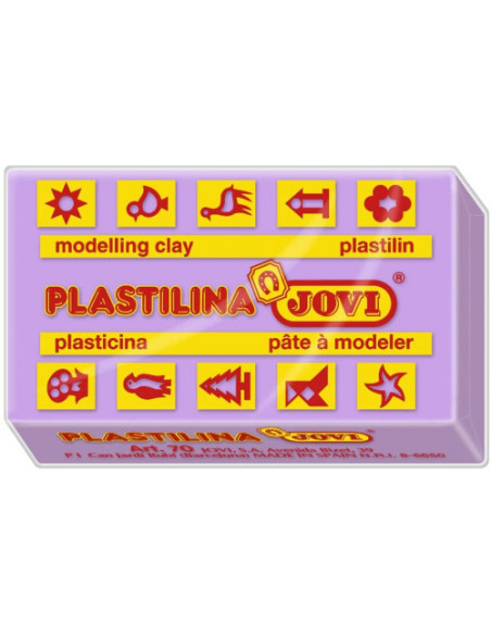 CAJA 30 PASTILLAS PLASTILINA 50 G - LILA JOVI 7014