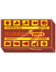 CAJA 30 PASTILLAS PLASTILINA 50 G - MARRÓN JOVI 7009