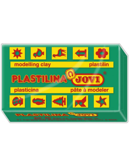 CAJA 30 PASTILLAS PLASTILINA 50 G - VERDE OSCURO JOVI 7011