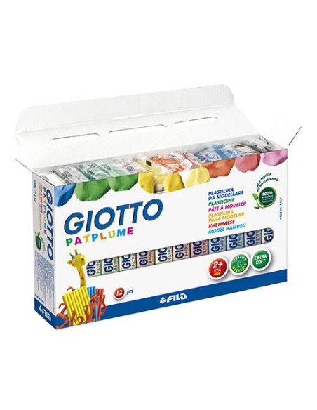 CAJA 12 PLASTILINA PATPLUME 150G GIOTTO F51190000