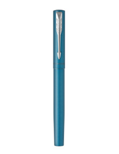 PLUMA VECTOR XL LACA COLOR AZUL METÁLICO SOBRE LATÓN CON RECAMBIO DE TINTA AZUL ESTUCHE DE REGALO PARKER 2159746 2