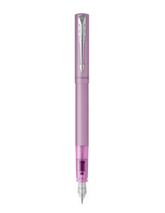 PLUMA VECTOR XL LACA COLOR ROSA METÁLICO SOBRE LATÓN CON RECAMBIO DE TINTA AZUL ESTUCHE DE REGALO PARKER 2159748