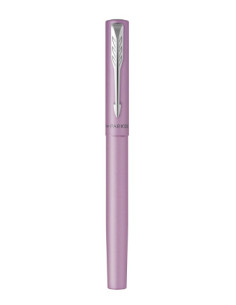 PLUMA VECTOR XL LACA COLOR ROSA METÁLICO SOBRE LATÓN CON RECAMBIO DE TINTA AZUL ESTUCHE DE REGALO PARKER 2159748 2