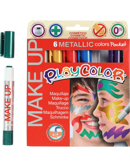 POCKET MAKE UP METALLIC 6 COLORES SURTIDOS PLAYCOLOR 01011