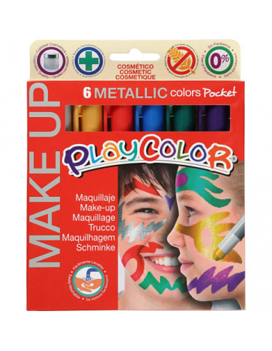 POCKET MAKE UP METALLIC 6 COLORES SURTIDOS...