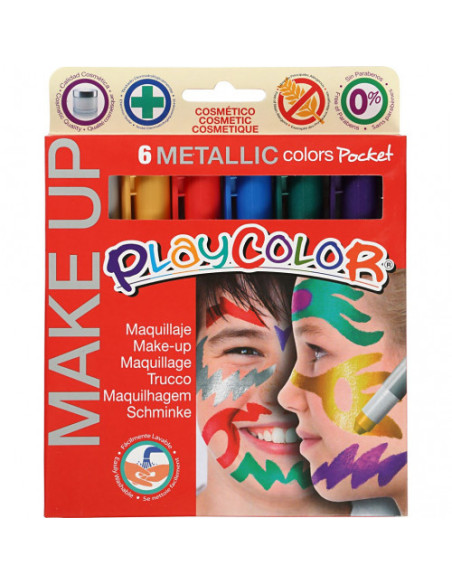 POCKET MAKE UP METALLIC 6 COLORES SURTIDOS PLAYCOLOR 01011